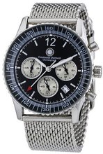 Constantin Durmont Quartz Air Commander CD-AIRC-QZ-STM2-STST-BK with Metal Strap