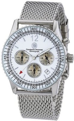 Constantin Durmont Quartz Air Commander CD-AIRC-QZ-STM2-STST-WH with Metal Strap