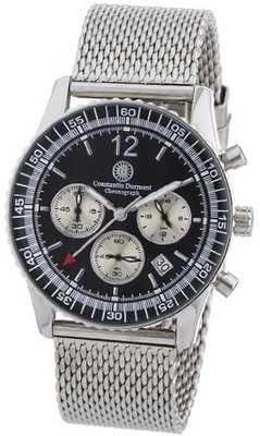 Constantin Durmont Quartz Air Commander CD-AIRC-QZ2-STM2-STST-BK with Metal Strap