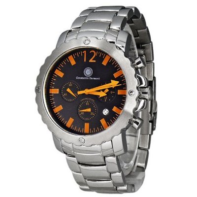 Constantin Durmont Quartz Auroro CD-AURO-QZ-ST-STST-BKOR with Metal Strap