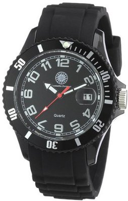 Constantin Durmont Quartz CD-MODL-QZ-RBBK-PCBK-BK with Rubber Strap