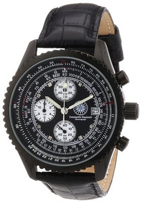 Constantin Durmont Quartz Navigator CD-NAVI-QZ-LT-IPIP-BKD with Leather Strap