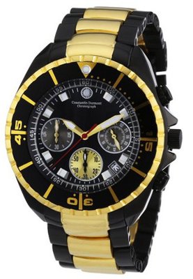 Constantin Durmont Quartz Seawolf CD-SEAW-QZ-IPGD-IPGD-BK with Metal Strap