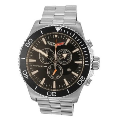 Corvette Chronograph Stainless Steel CR215-BK/BK