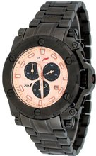 Corvette #CR220-MIPB Black IP Stainless Steel Peach Dial Swiss Chronograph