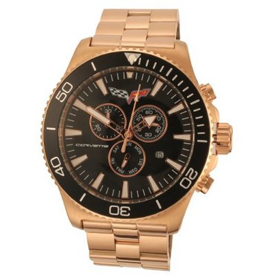 Corvette Rose Gold Tone Chronograph CR215-RG/BK
