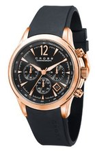 Cross Agency Gents Chronograph Calander Black Silicone Strap CR8011-04