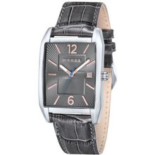 Cross Gotham Quartz with Grey Dial Analogue Display and Grey Leather Strap CR8001-05