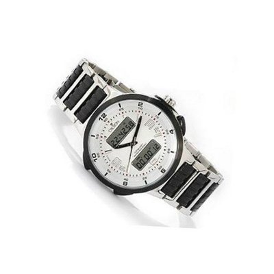 Croton AnaDigi Multi-Function Two-Tone Stainless Steel Bracelet