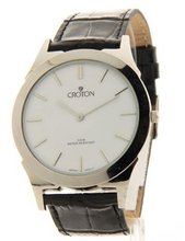 Croton Black Leather Slim Casual Cn307464ssdw