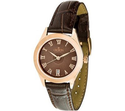 Croton Brown Leather Strap Ladies CN207109BRBR