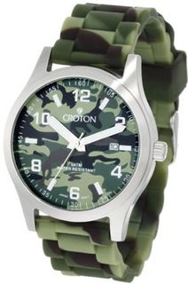 Croton CA301234GRGR All Stainless Camouflage Dial Date
