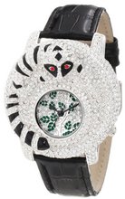 Croton CN207339BSPV Crystal Accented Paved Crystal Dial Black Leather