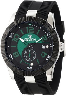 Croton CN307282BSGR Shotgun Black Dial Black Rubber