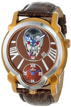 Croton CN307295BRBR Daredevil Automatic and Dual Time Brown Dial Brown Alligator Leather