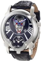 Croton CN307295BUBL Daredevil Automatic and Dual Time Blue Dial Blue Alligator Leather