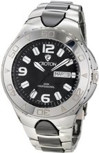 Croton CN307370TGMP Super C Black Textured Dial Silver Tone Tungsten and Black Ceramic