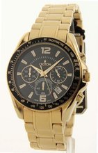 Croton Goldtone Chronograph Tachymeter Date Cc311327ylbk