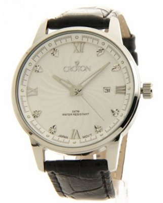 Croton Leather Cn307445ssdw Crystal Dress Date Slim