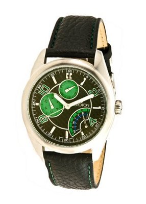 Croton Leather Day Date 24 Hr Time CN307161BSGR
