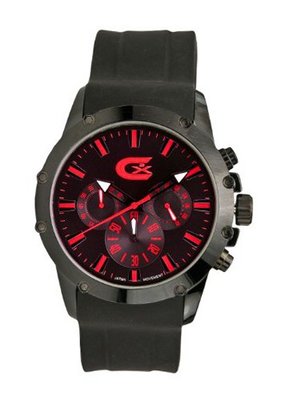 Croton Rubber Chronograph Red Markers CX328023BKRD