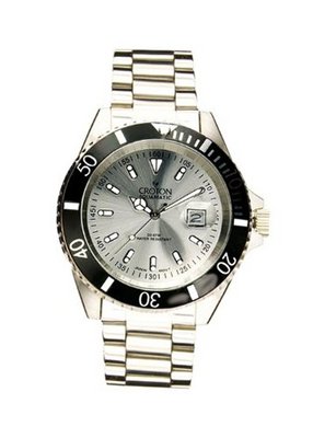 Croton Steel 20 Atm Sporty Diver Date CA301157BKSL