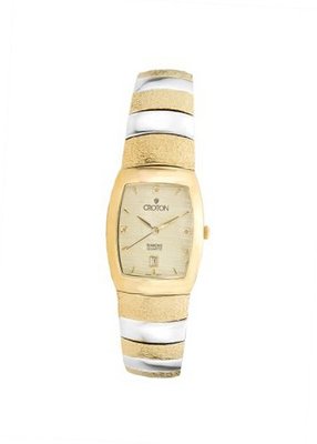 Croton White Diamond (.0125 ctw) Champagne Textured Dial Two Tone