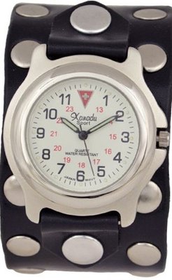 Black Leather Cuff - Rockstar