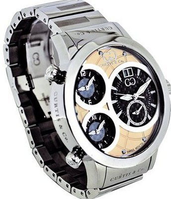 Curtis & Co. 2013 Big Time World Stainless Steel Rose Gold Dial Swiss Made Numbered Limited Edition