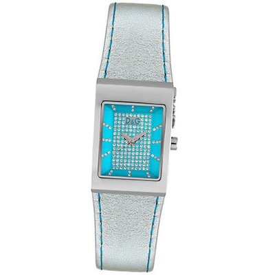 D&G Dolce & Gabbana DW0157 White Crystal Silver Leather