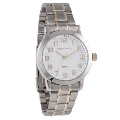 Daniel David DD11202 - Casual - White Dial & Two-tone Silver and Gold Metal Bracelet