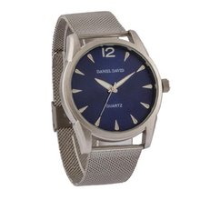 Daniel David DD11602 - Dress - Blue Dial & Stainless Steel Mesh Band