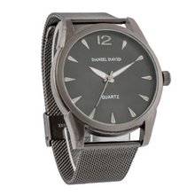 Daniel David DD11603 - Dress - Black Dial & Stainless Steel Mesh Band