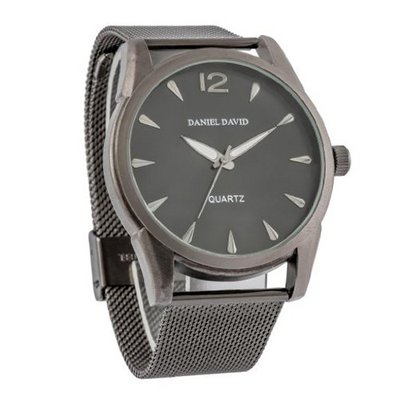 Daniel David DD11603 - Dress - Black Dial & Stainless Steel Mesh Band