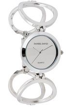Daniel David Elegant Silver-tone Circle Linked Self-Adjustable Links