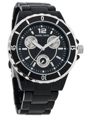 Daniel David HA0210 - Fashion - Black Bracelet & Black Dial - Boyfriend Style