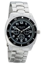Daniel David HA0332 - Sport Classic - Stainless Steel Bracelet & Black Dial