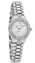 Daniel David HA0464 - Elegant - Self-adjustable Links Band & Rhinestone Accent Silver-tone Case