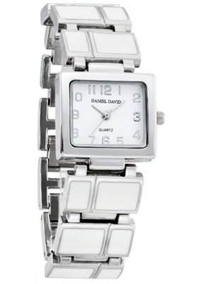 Daniel David HA0467 - Casual - White & Silver-tone Self-Adjustable Links