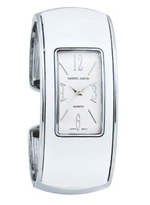 Daniel David Stylish White & Silver-tone Bangle