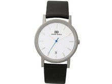 Danish Design IQ12Q171 Titanium Case White Dial Leather Band