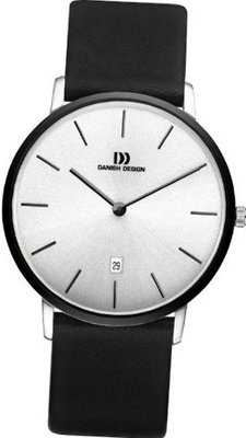 Danish Design IQ14Q1030 Stainless Steel with Ceramic Case Leather Band