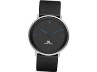 Danish Design Iq22q1010 Stainless Steel Case Black Leather Band And Dial