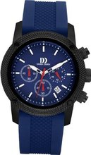 Danish Design IQ22Q1020 Stainless Steel Case Blue Resin Band