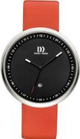 Danish Design IQ24Q1002 Stainless Steel Case Black Dial Red Band