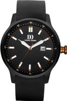 Danish Design IQ26Q997 Stainless Steel Case Leather Band Black Dial