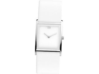 Danish Design IV12Q938 Stainless Steel Case White Leather Band White Dial