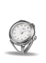 Davis Special Shiny Steel Analog Quartz Ring , Adjustable - 4172