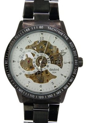 Daybird Elegant white Dial Automatic Titanium Strap es