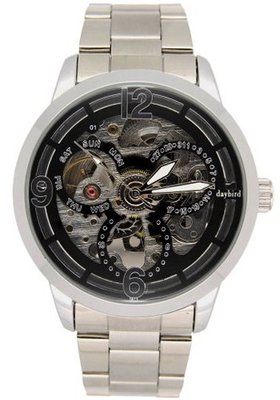 Daybird Mechanical Automatic Black Dial Stainless Hollow es